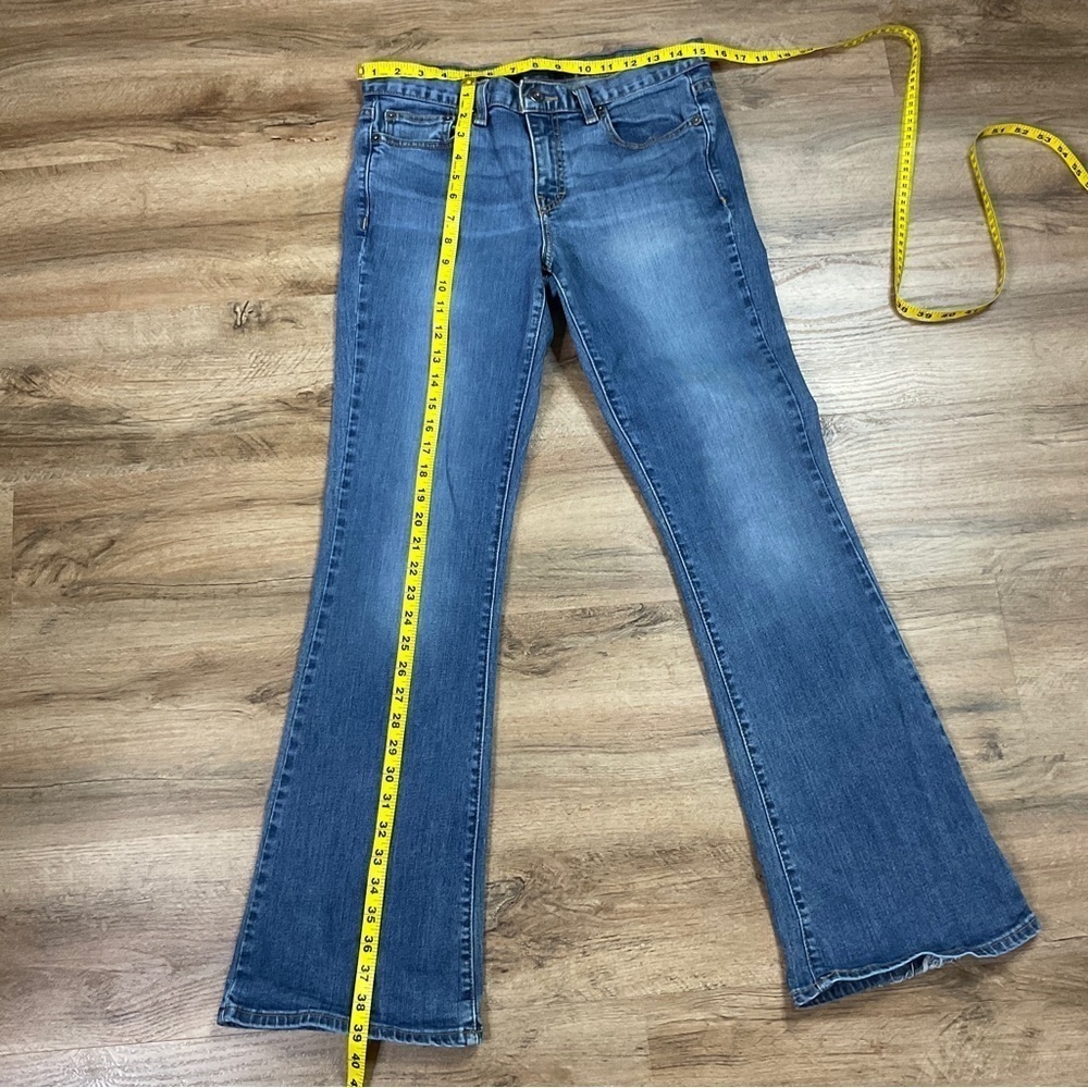 Calvin Klein Jeans Women’s Size 8 Flare Leg High Mid Rise Stretchy Blue - Picture 14 of 16